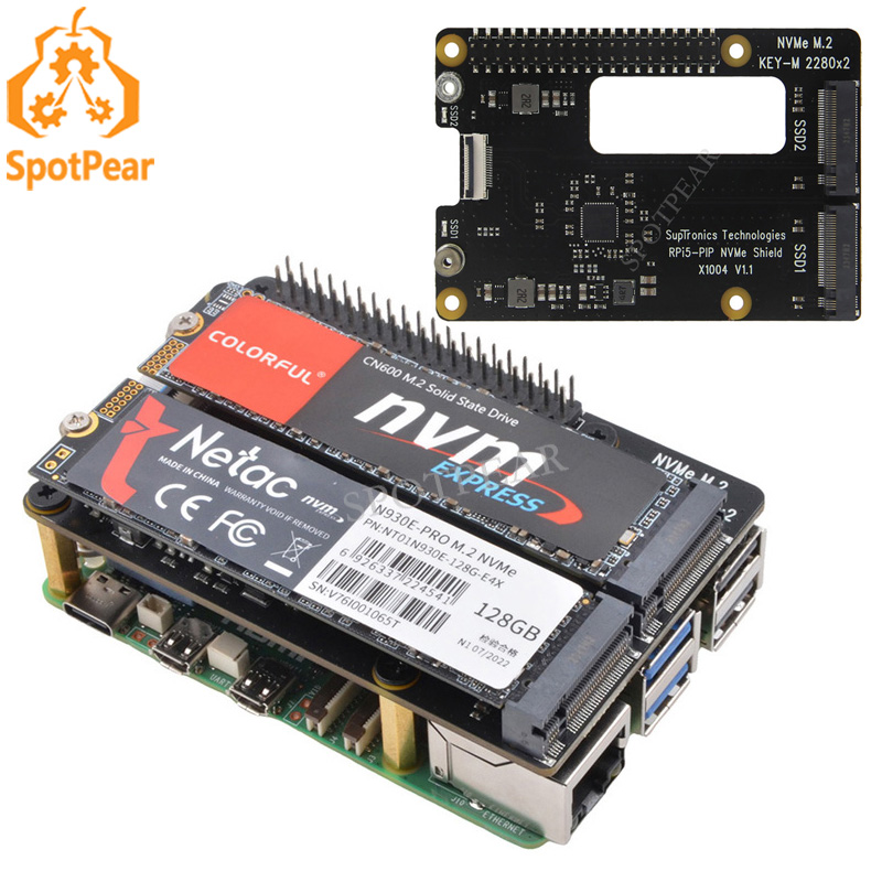 Raspberry Pi 5 8Gb Kit - Carte adaptateur X1004 Raspberry Pi 5